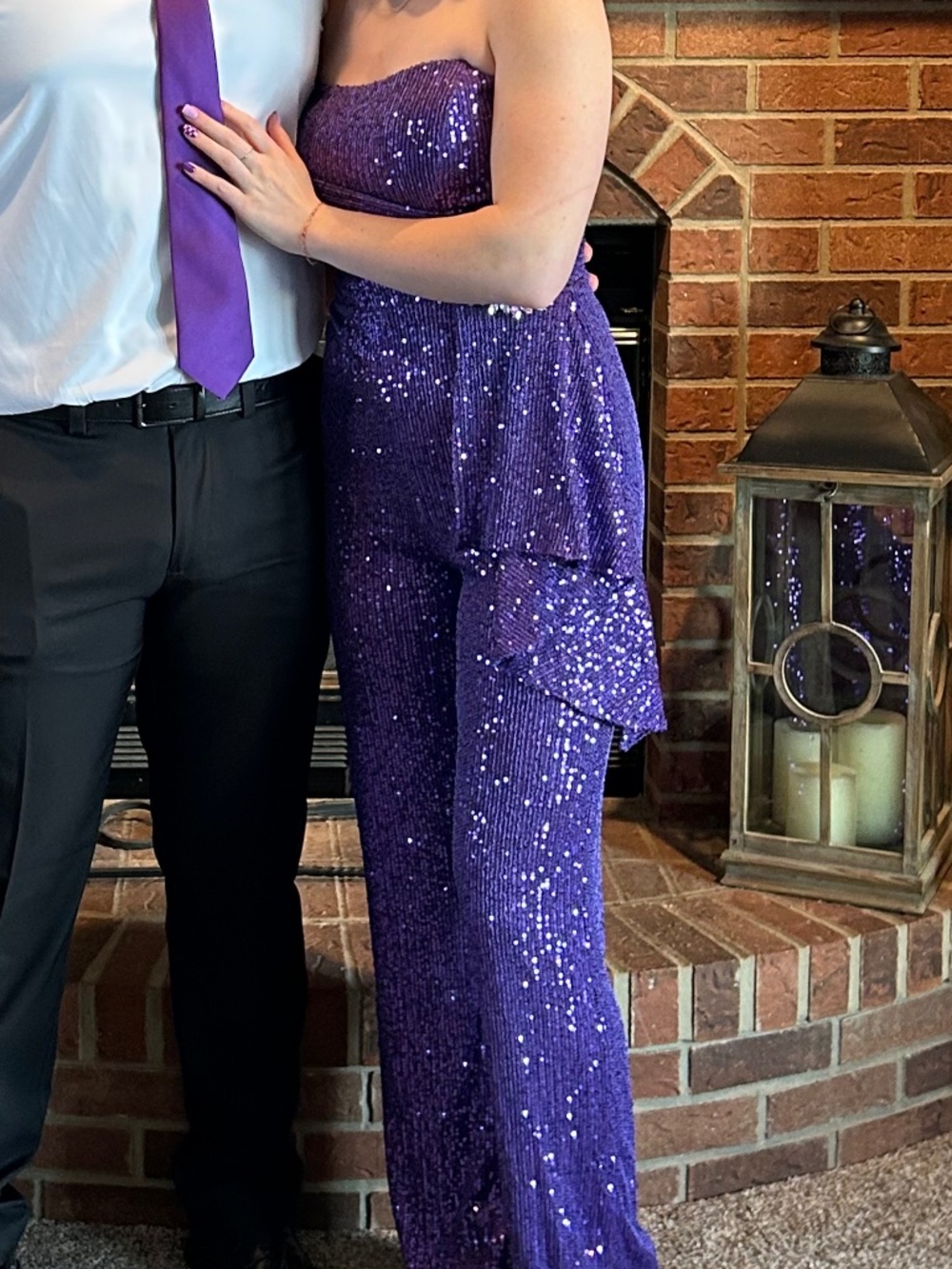 Purple Sequin Jumpsuit